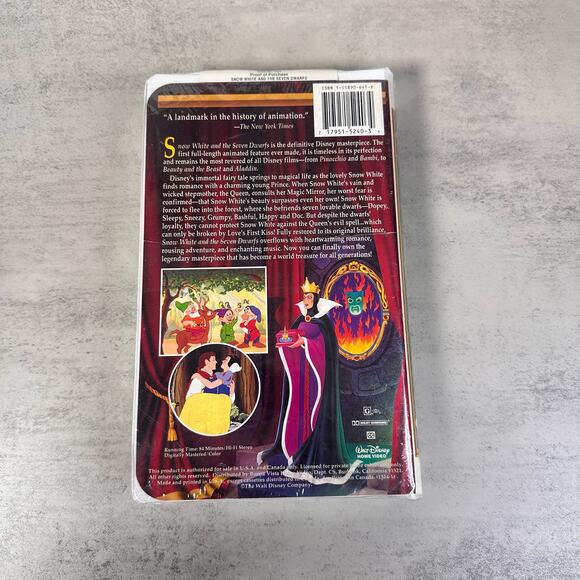 Vintage, Walt Disney's Snow White and the Seven Dwarves VHS, NEW Home Video - Picture 3 of 6